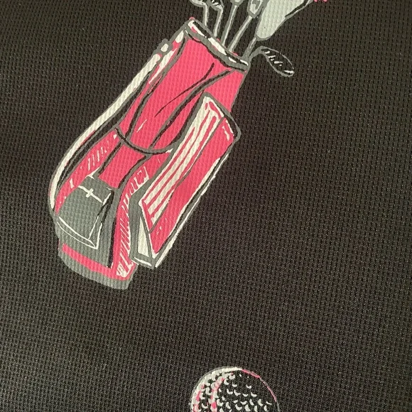 Golf Izod Black and Pink Polo Shirt - Picture 3 of 6